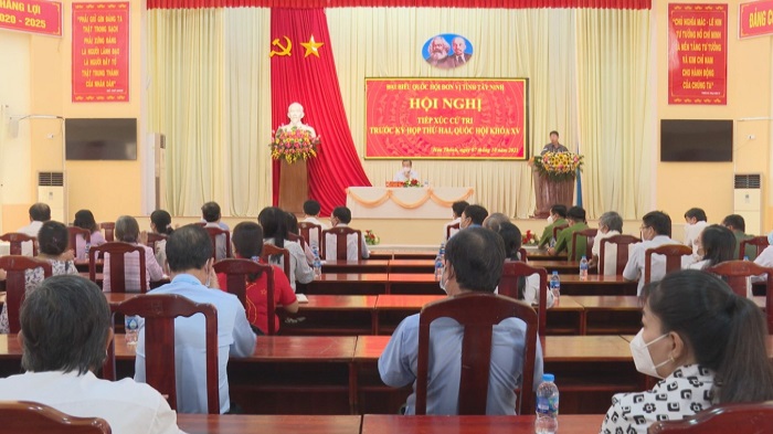 Đoàn ĐBQH Tỉnh Tây Ninh TXCT trước kỳ họp thứ 2 tại thị xã Hòa Thành